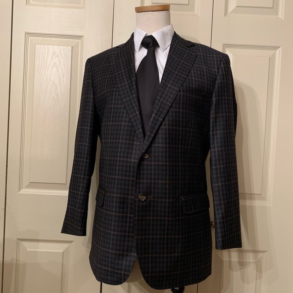 E. Thomas Max Davila Wool/Cashmere Blazer Size 40R